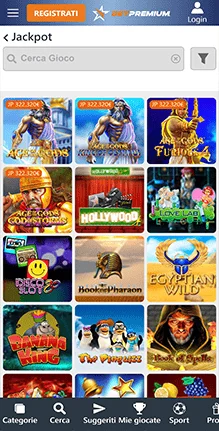 betpremium giochi con jackpot