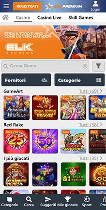 betpremium giochi con soldi veri