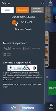 betpremium metodi di pagamento